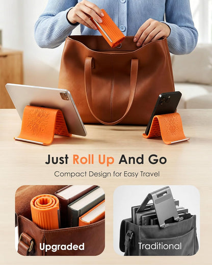 Portable Foldable Phone Holder – Flexible 360° Silicone Travel Stand