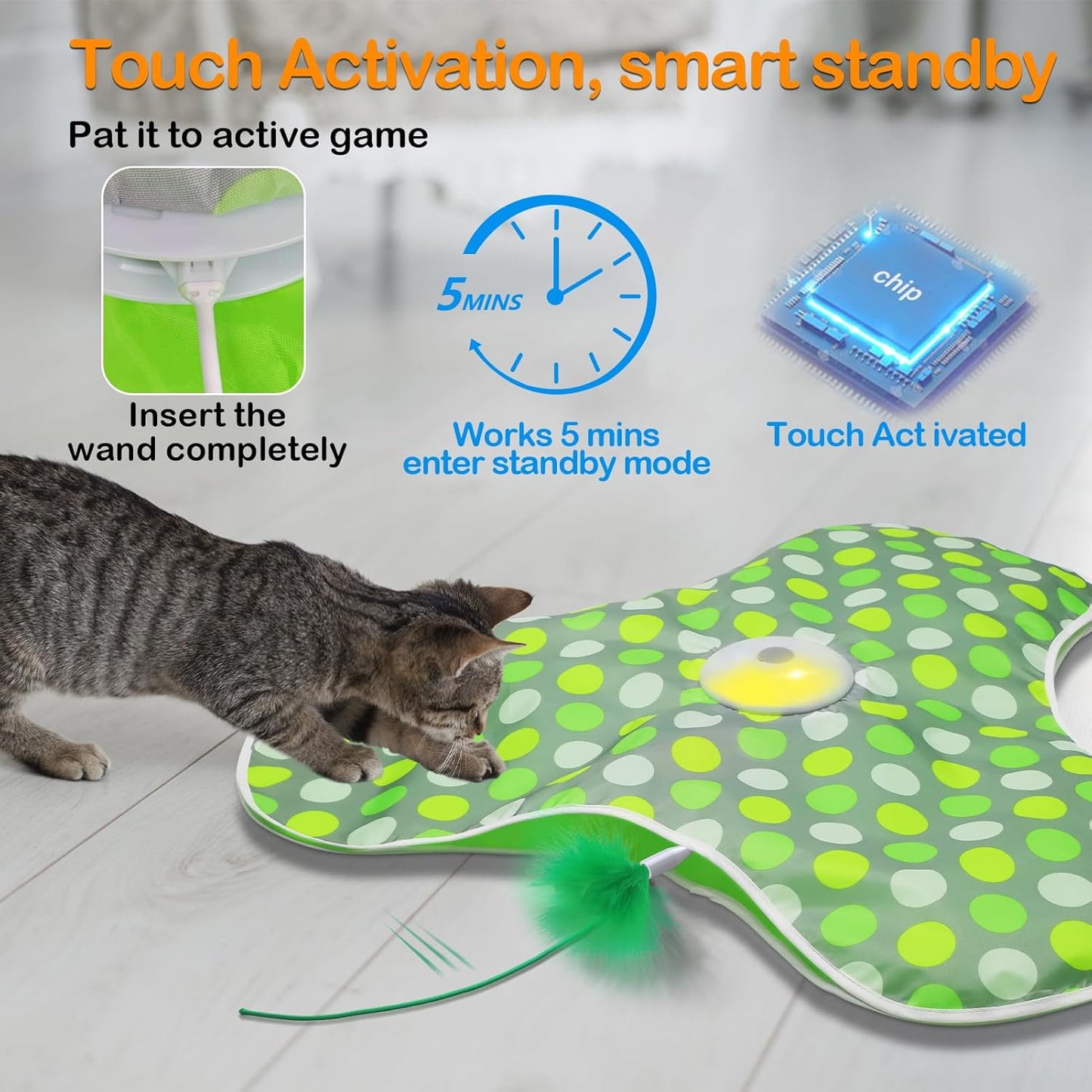 Interactive Cat Toy Rechargeable – Smart Self Play Toy for Indoor Cats - Trenduff