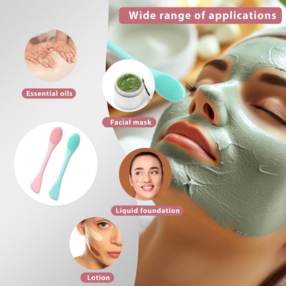 2-Pcs Silicone Face Mask Brush – Soft Cleansing & Applicator Tool - Trenduff