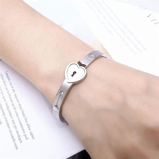 Lock Bracelet & Key Necklace – Titanium Couples Jewelry - Trenduff