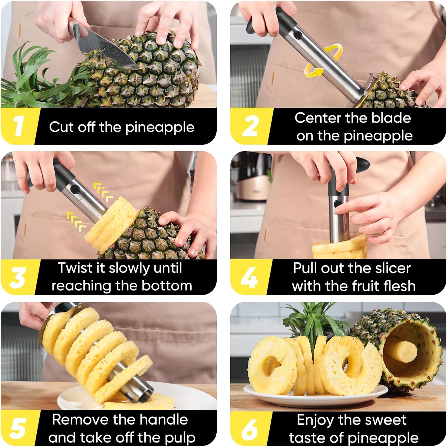 Premium Pineapple Corer – Stainless Steel Easy Slice Tool - Trenduff
