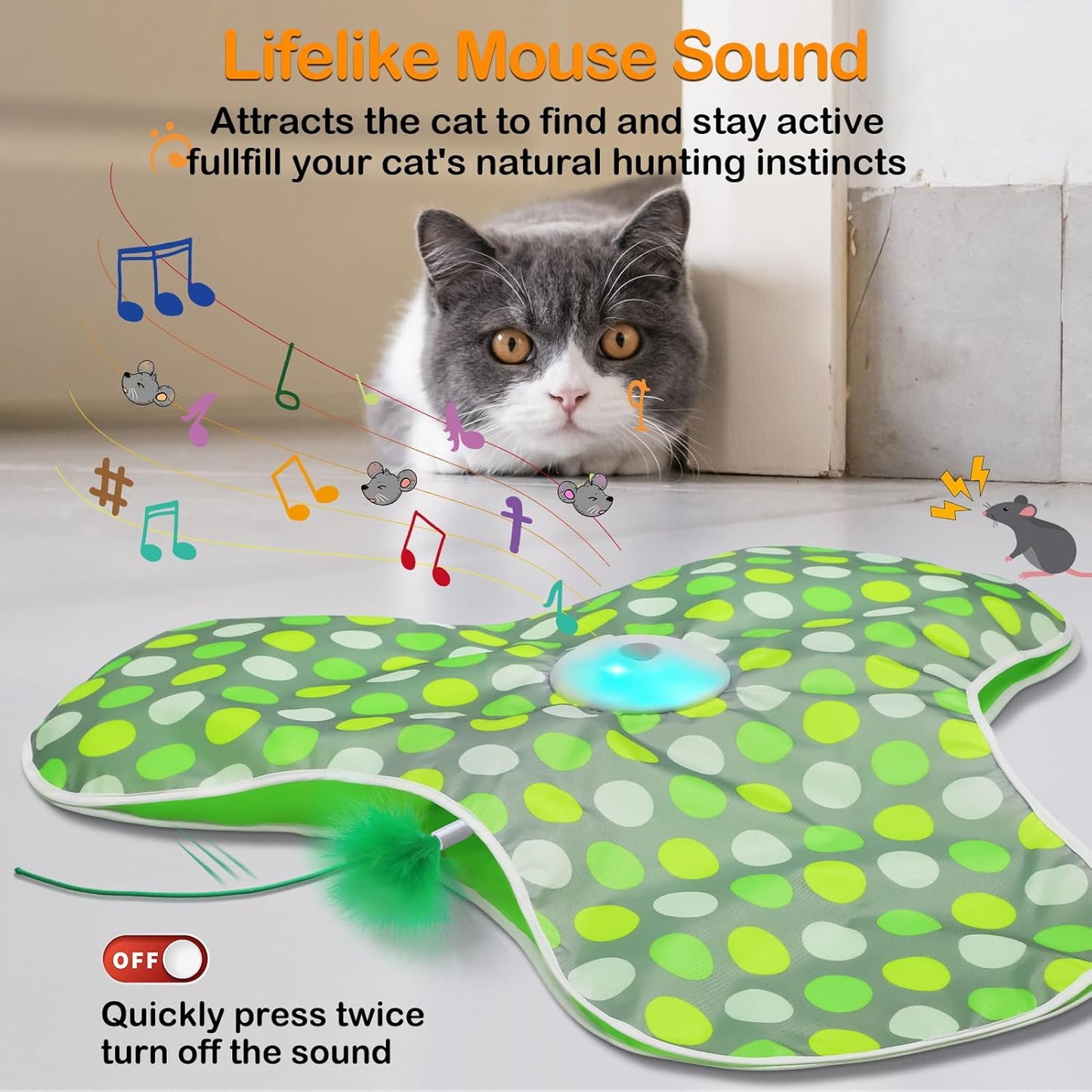 Interactive Cat Toy Rechargeable – Smart Self Play Toy for Indoor Cats - Trenduff