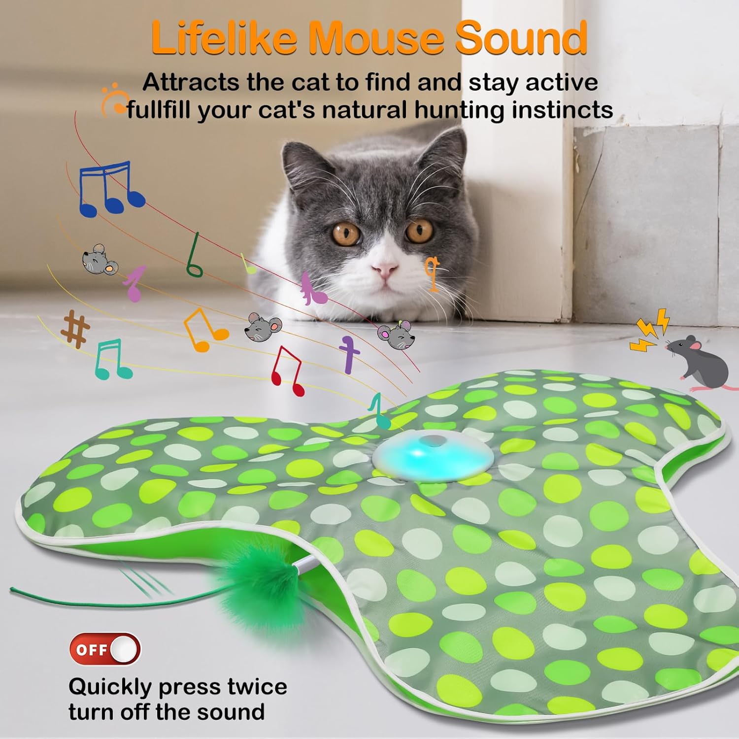 Interactive Cat Toy Rechargeable – Smart Self Play Toy for Indoor Cats - Trenduff
