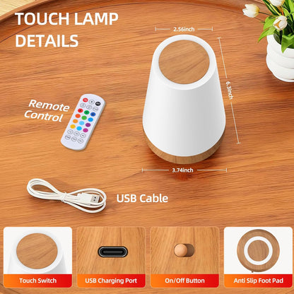 rechargeable rgb table lamp with remote control