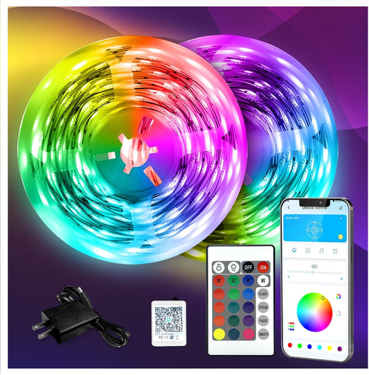 RGB LED Light Strip for TV & Room – App & Remote Control