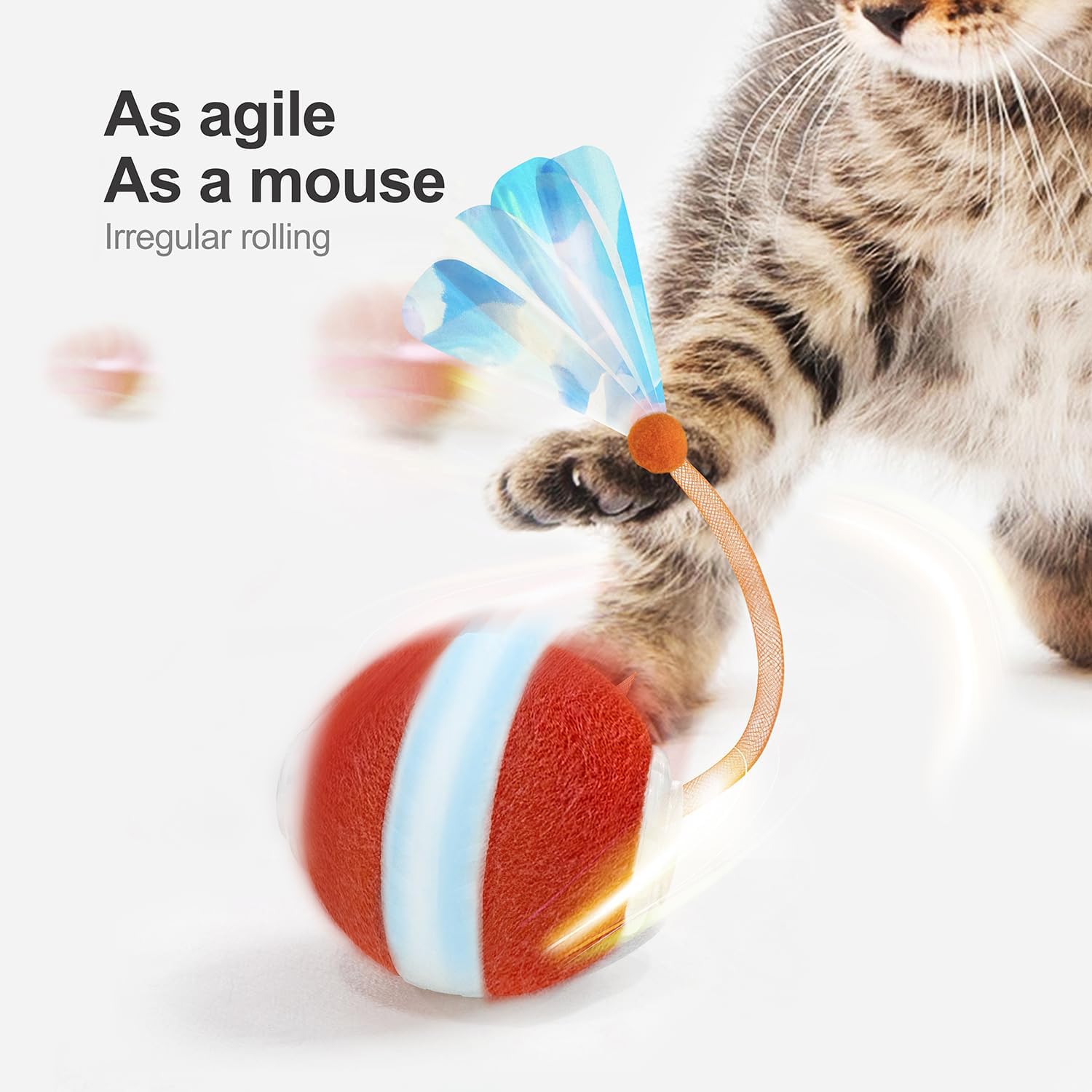 Interactive Cat Toy Ball – Motion Activated Play for Indoor Cats - Trenduff