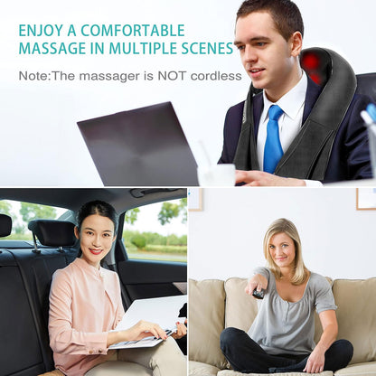 Back & Neck Massager Pillow – Deep Kneading Massage with Heat