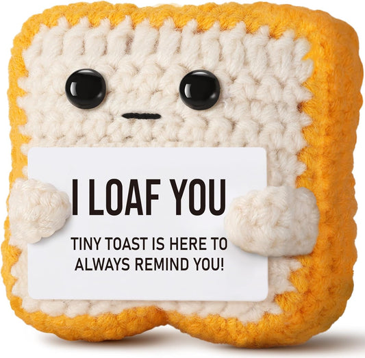 Crochet Toast “I Loaf You” – Funny Romantic Gift for Couples - Trenduff