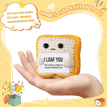 Crochet Toast “I Loaf You” – Funny Romantic Gift for Couples - Trenduff