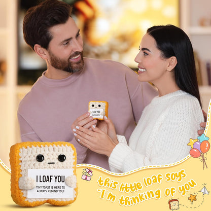 Crochet Toast “I Loaf You” – Funny Romantic Gift for Couples - Trenduff