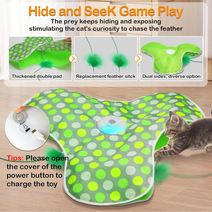 Interactive Cat Toy Rechargeable – Smart Self Play Toy for Indoor Cats - Trenduff