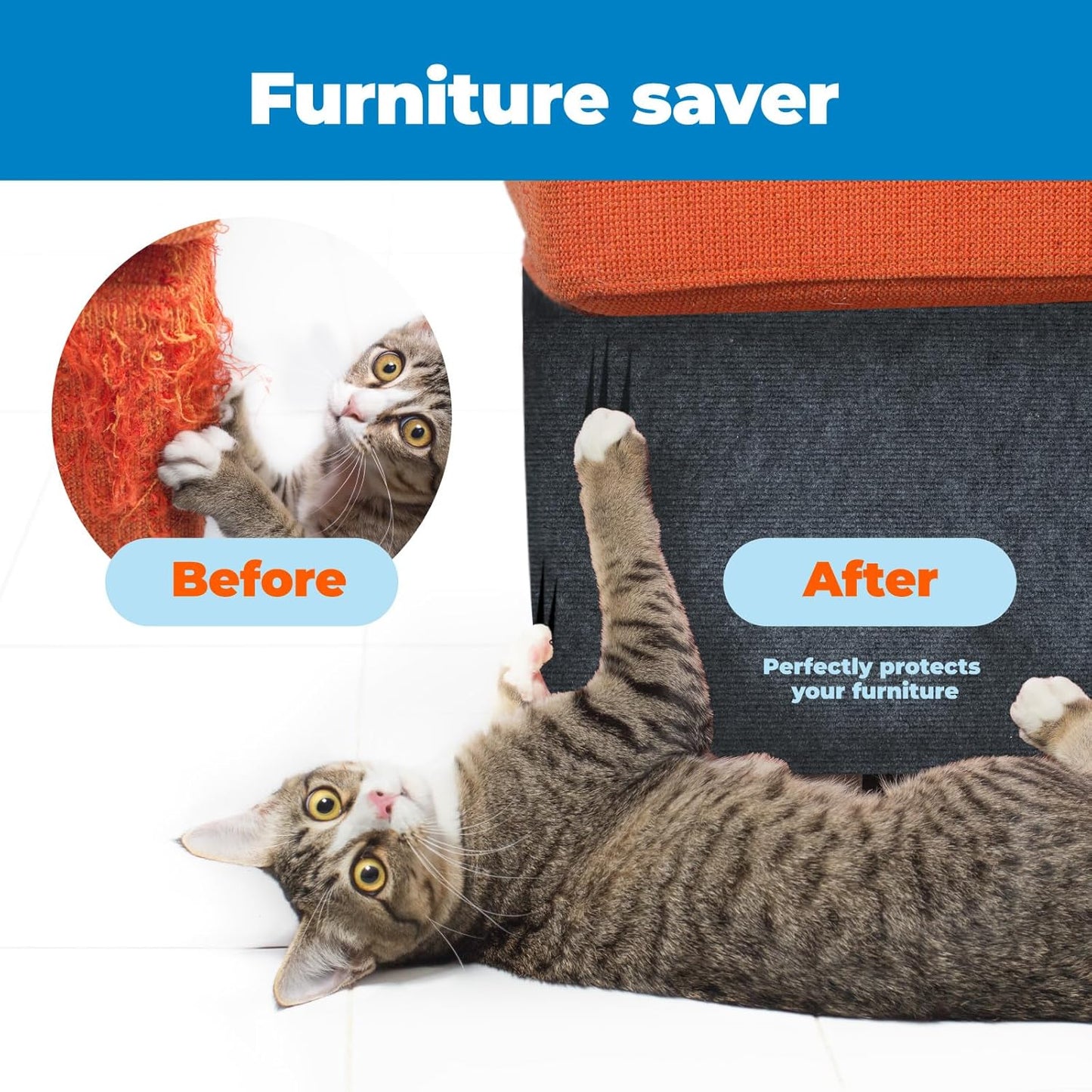 Peel Stick Cat Scratcher Mat – Sofa Furniture Protector - Trenduff