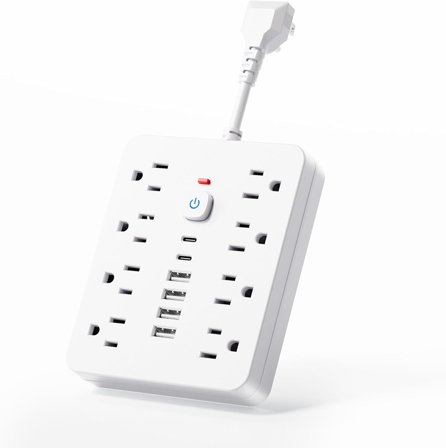 Surge Protector Power Strip with USB Ports – Compact Outlet Extender - Trenduff