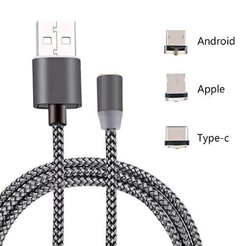 3-in-1 Magnetic Fast Charging Cable – USB-C/iOS/Micro USB with LED - Trenduff