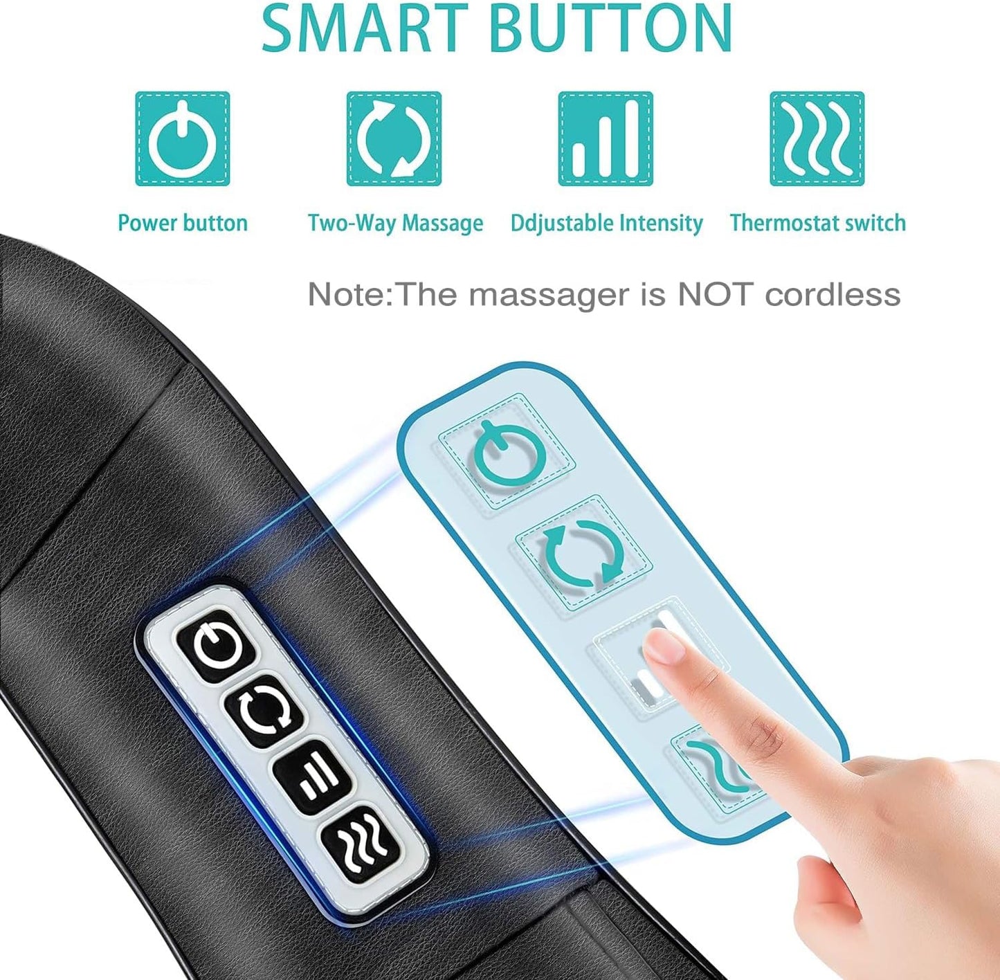 Back & Neck Massager Pillow – Deep Kneading Massage with Heat