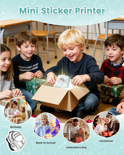 Mini Sticker Printer – Portable Thermal Bluetooth Printer for School & Home - Trenduff
