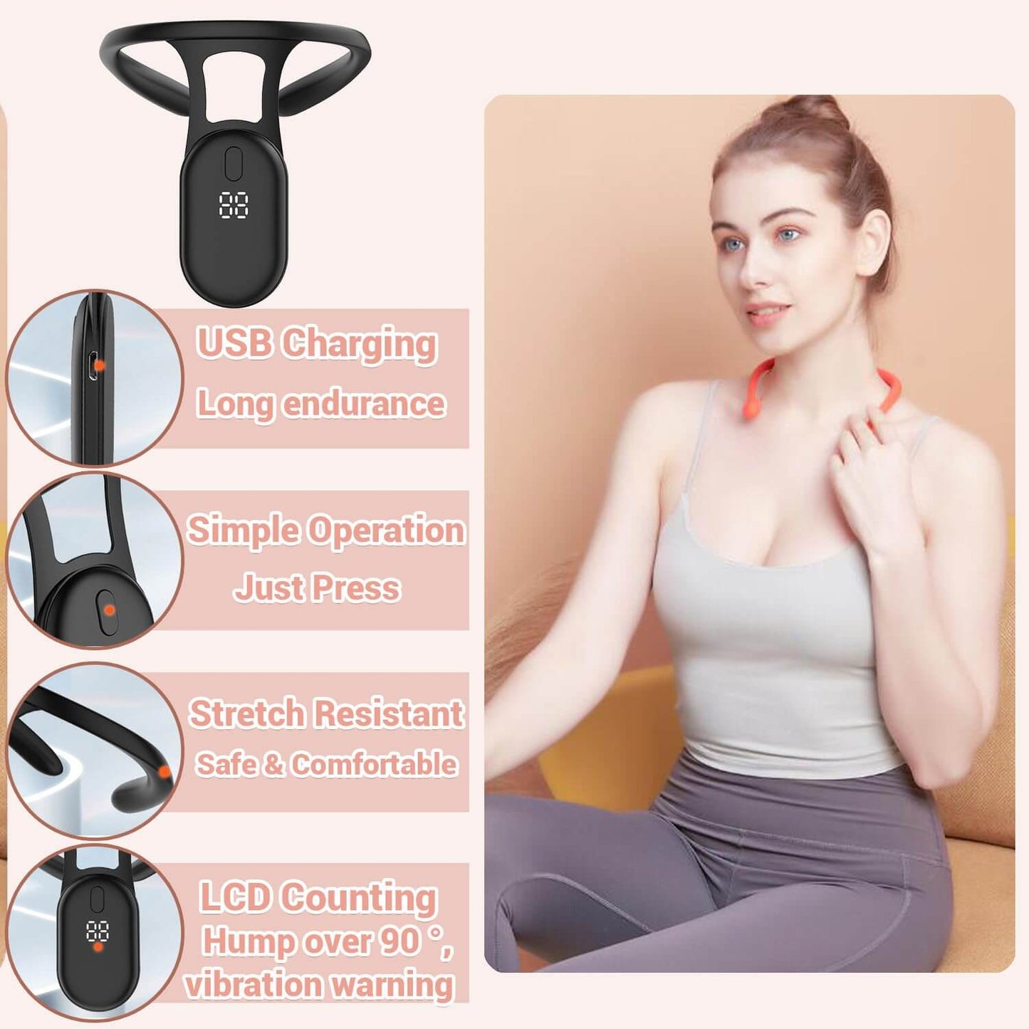 Ultrasonic Posture Corrector – Smart Neck Support & Pain Relief