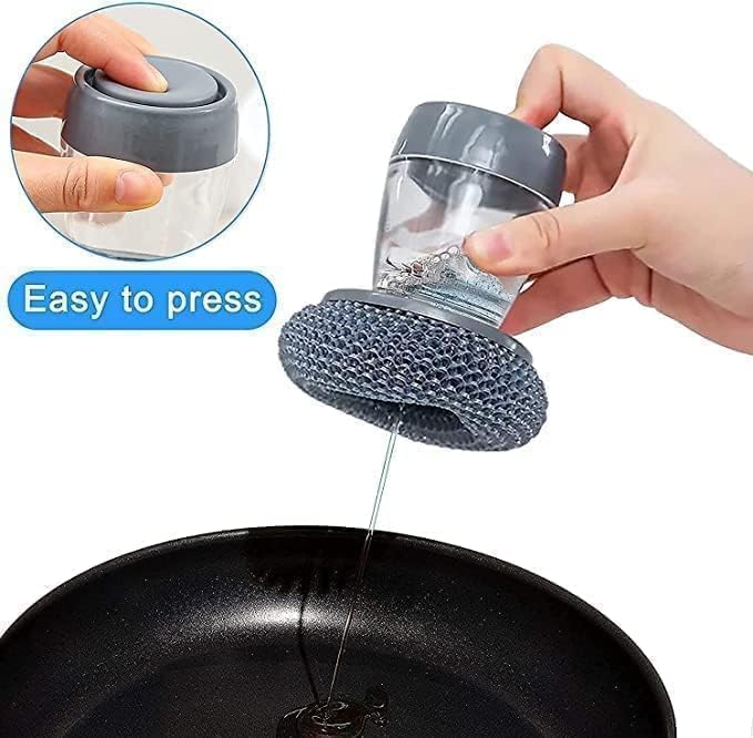 Soap Dispensing Dish Brush – 2-in-1 Kitchen Scrubber - Trenduff