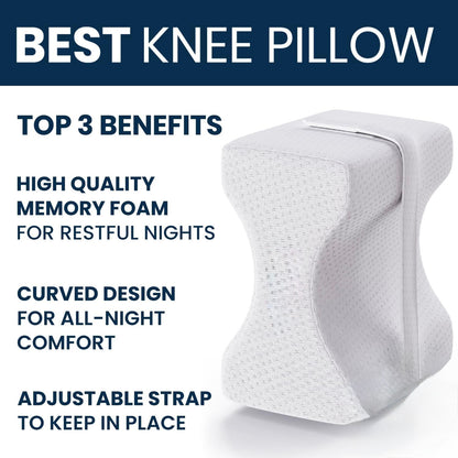 Orthopedic Knee Pillow for Side Sleepers – Sciatica Pain Relief & Alignment - Trenduff